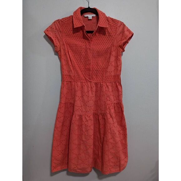 Diane Von Furstenberg DVF Skylar eyelet ocean coral 2 - Picture 3 of 8
